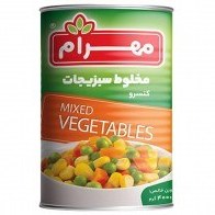 تصویر کنسرو مخلوط سبزیجات مهرام مقدار ۴۰۰ گرم 