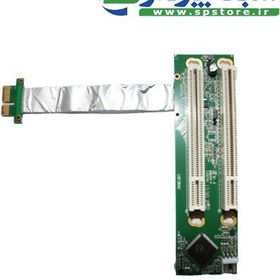 تصویر PCI-E express X1 to dual PCI riser card + high speed flex cab 