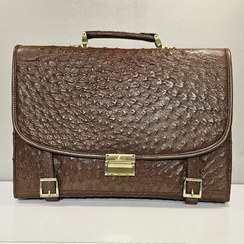 تصویر کیف اداری چرم شتر مرغی کد Sh55 