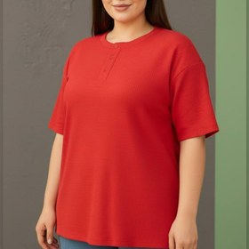 تصویر تیشرت جلو 3 دکمه قواره بزرگ (پک 6 عددی) 