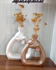 تصویر گلدان دکوری سنگی مدل گره 