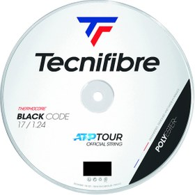 تصویر زه راکت تنیس تکنیفایبر مدل Tecnifibre Black Code مشکی - رول کامل (1.24) زه تنیس بلک کد