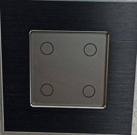 تصویر کلید چهار پل لمسی هوشمند tuya سری کلاسیک - سفید / نقره ای / Zigbee 