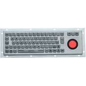 تصویر کیبرد فلزی ضد ضربه IP65 با نور پس زمینه به همراه TrackBall 