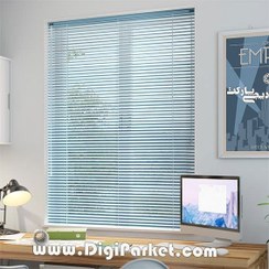 تصویر پرده کرکره فلزی ۲۵ میلیمتر رنگ آبی 