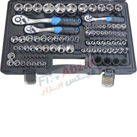 تصویر مجموعه 120 عدد آچار بکس لیکوتا مدل ALK-8006F Socket Set Licota Model ALK-8006F