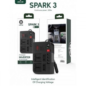 تصویر چندراهی برق مخصوص خودرو گرین Spark 3 Power Inverter 300W ا Spark 3 Power Inverter 300W Spark 3 Power Inverter 300W