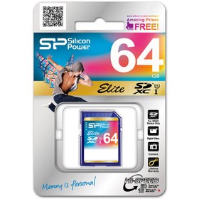 تصویر silicon power SDHC 64GB مدل Elite C10 کارت حافظه 