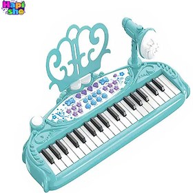 تصویر پیانو اسباب بازی با میکروفن و صندلی مدل Electronic Musical keyboard_اسباب بازی 