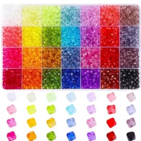 تصویر مهره دستبند مدل کریستال ریسه ای سایز Diamond Crystal Beads