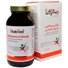 تصویر كپسول ژلاتینی نرم مولتی ویتامین و مینرال 100 عدد ویتالی تون Vitally Tone Multivitamin and Minerals