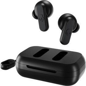 تصویر هدفون بلوتوث داخل گوش بی‌سیم Skullcandy Dime True سازگار با آیفون و اندروید / قاب شارژ و میکروفون / عالی برای باشگاه، ورزش و بازی، مقاوم در برابر گرد و غبار آب IPX4 Skullcandy Dime In-Ear Wireless Earbuds, 12 Hr Battery, Microphone, Works with iPhone Android and Bluetooth Devices - Chill Grey