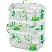 تصویر قفس همستر سه‌طبقه مدل تونلی Luxury Vila 