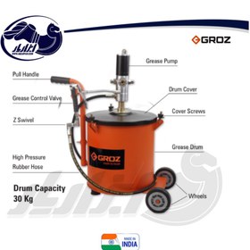 تصویر گریس پمپ بادی گروز 30 کیلویی مدل BGRP30 
