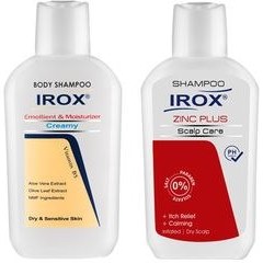تصویر شامپو مو ایروکس مدل زینک پلاس حجم 200 میلی لیتر به همراه شامپو بدن ایروکس مدل ایمول حجم 200 میلی لیتر 