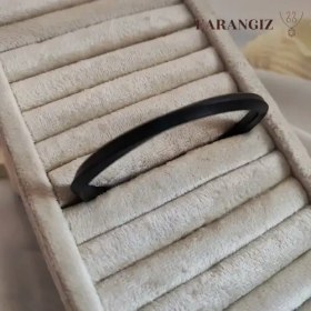 تصویر دستبند مردانه رنگ مشکی 