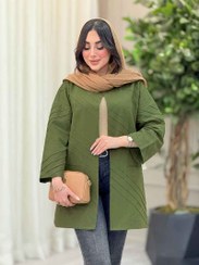 تصویر مانتو برش دار بغل چاک کد 6433 