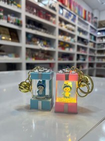 تصویر جا کلیدی آکواریومی کیوسک گرلز چراغدار - صورتی 