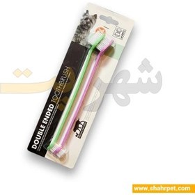 تصویر مسواک سگ و گربه دو طرفه ام پتز M-Pet Double Ended Toothbrush