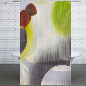 تصویر پرده حمام کد PH264 سایز 180x180 سانتی متر آویز حمام