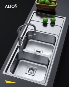 تصویر سینک ظرفشویی مدل ST-1162 سینک ظرفشویی فانتزی توکار وستا مدل ST-1162