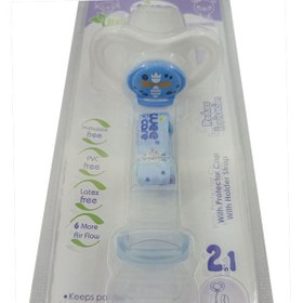 تصویر پستانک وی کر کد 111 همراه با زنجیر_صورتی Weecare Pacifier Code 11