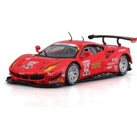 تصویر ماکت بوراگو فراری 488 GTE قرمز در مقیاس 1:43 Bburago Ferrari 