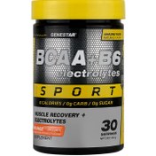 تصویر بی سی ای ای + ویتامین B 6 + الکترولیت ژن استار 420گرمی BCAA+B6 genestar 420 g