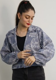 تصویر کراپ کت دلوان (ژاکارد لمه) 