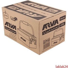 تصویر جعبه ابزار آروا مدل 4702 فلزی ۲ طبقه سایز ۳۰ سانت 