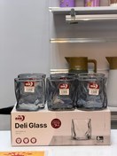 تصویر لیوان شش عددی هولوگرامی مچاله ای دودی پیرکس 