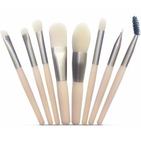 تصویر ست براش ۸تیکه مینی پک - رنگ زرد طلایی 8-piece mini brush