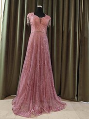 تصویر لباس مجلسی و نامزدی صورتی شاین 