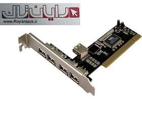 تصویر کارت usb چهار پورت PCI مدل P1 Four-port USB card USB model P1 