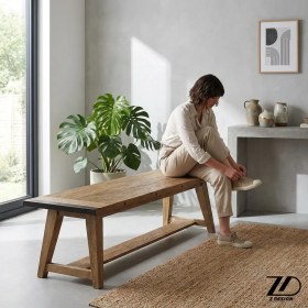 تصویر نیمکت چوبی رایان 