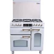 تصویر اجاق گاز تاکنوگاز مدل رومانو ۵ شعله دستگیره طلایی 