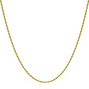 تصویر گردنبند طلا بافت طنابی زنانه مدل 0180 با سنگ اپال 