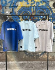 تصویر تیشرت باکسی زاپدار طرح بالنسیاگا balenciaga 