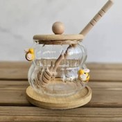 تصویر عسل خوری پیرکس با زیره ودرب چوبی بامبو 