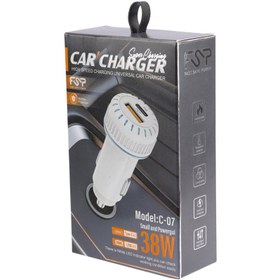 تصویر شارژر فندکی سوپر فست شارژ FSP مدل C-07 Car Charger Super Fast FSP C-07