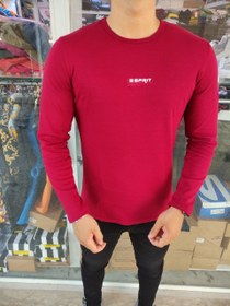 تصویر تیشرت آستین بلند زرشکی اسپریت Spirit long sleeve t-shirt