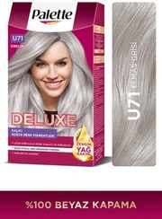 تصویر رنگ مو ماسک مراقبت از DELUXE U71 GLACIER GREY RICH OIL CARE KIT ترکیه Palette 