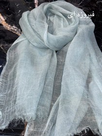 تصویر شال لینن پاییزه - خاکی 