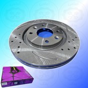 تصویر دیسک ترمز چرخ جلو پژو 405 سوراخ دار سایکاف 