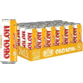 تصویر ماءالشعیر اوبولون طعم لیمو 500 میلی لیتر باکس 24 عددی obolon non alcoholic beer Lemon 500 ml