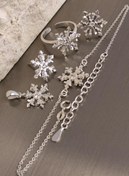 تصویر ۰۰۱۸. ست نقره مدل دانه برف 