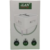 تصویر تبدیل برق 3 به 2 محافظ و تایمر دار iLAN مدل iP-01 ILAN