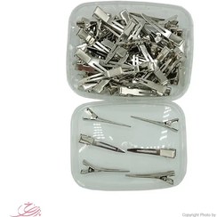 تصویر گیره تقسیم مو فلزی سایز کوچک بسته ۷۰ عددی 