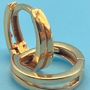 تصویر گوشواره کلیپسی دایره دو ردیف 