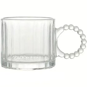 تصویر سرویس چای خوری ۶ عددی دلی دسته مرواریدی 